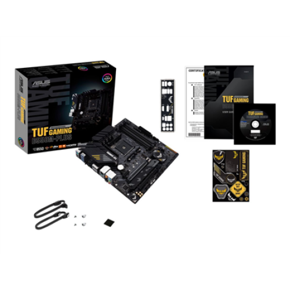 Asus , TUF Gaming B550M-Plus , Processor family AMD , Processor socket AM4 , DDR4 , Memory slots 4 , Chipset AMD B , Micro ATX
