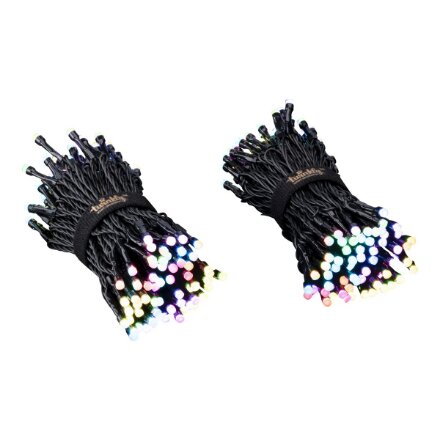 Twinkly,Strings Smart LED Lights 250 RGB (Multicolor), 20m, Black wire,RGB – 16M+ colors