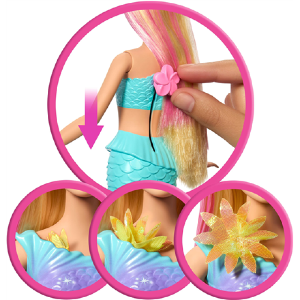 Barbie , Dreamtopia Blooming Magic blonde mermaid, JDM72