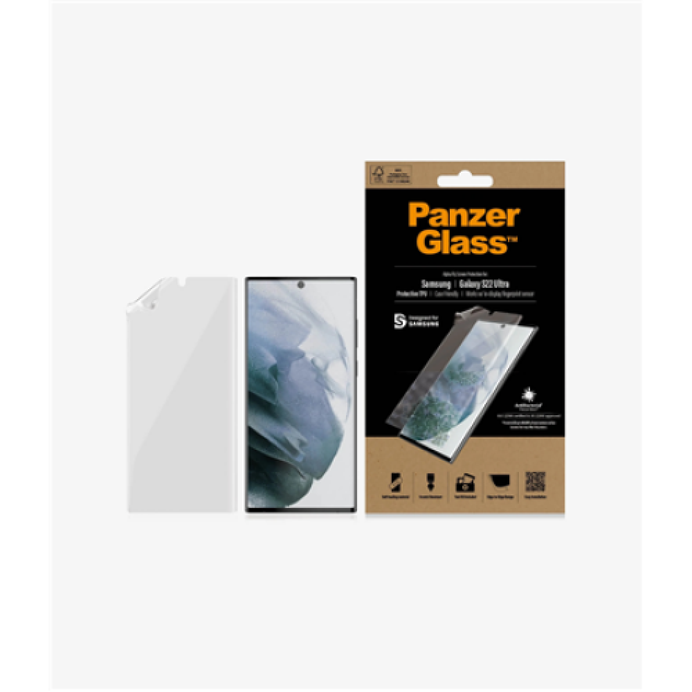 PanzerGlass Screen protector, Samsung, Galaxy S22 Ultra, Self-healing TPU, Transparent, Case Friendly