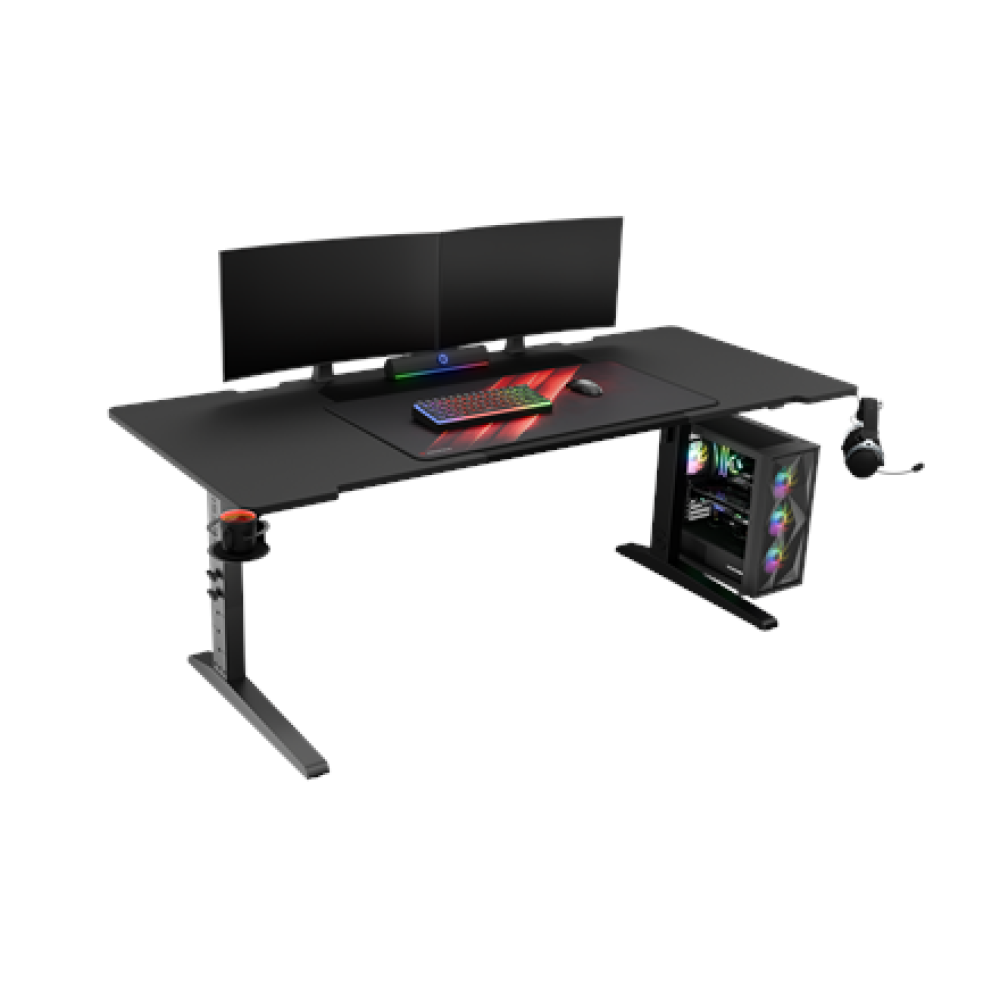 Genesis , Modular Gaming Desk , Holm 180 RGB , Anthracite Black