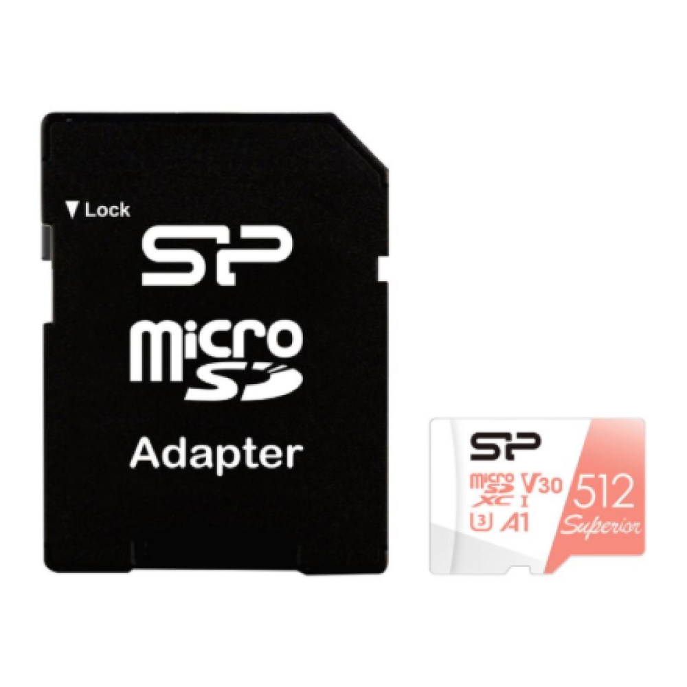 Silicon Power Superior , 512 GB , microSDXC , Flash memory class 10