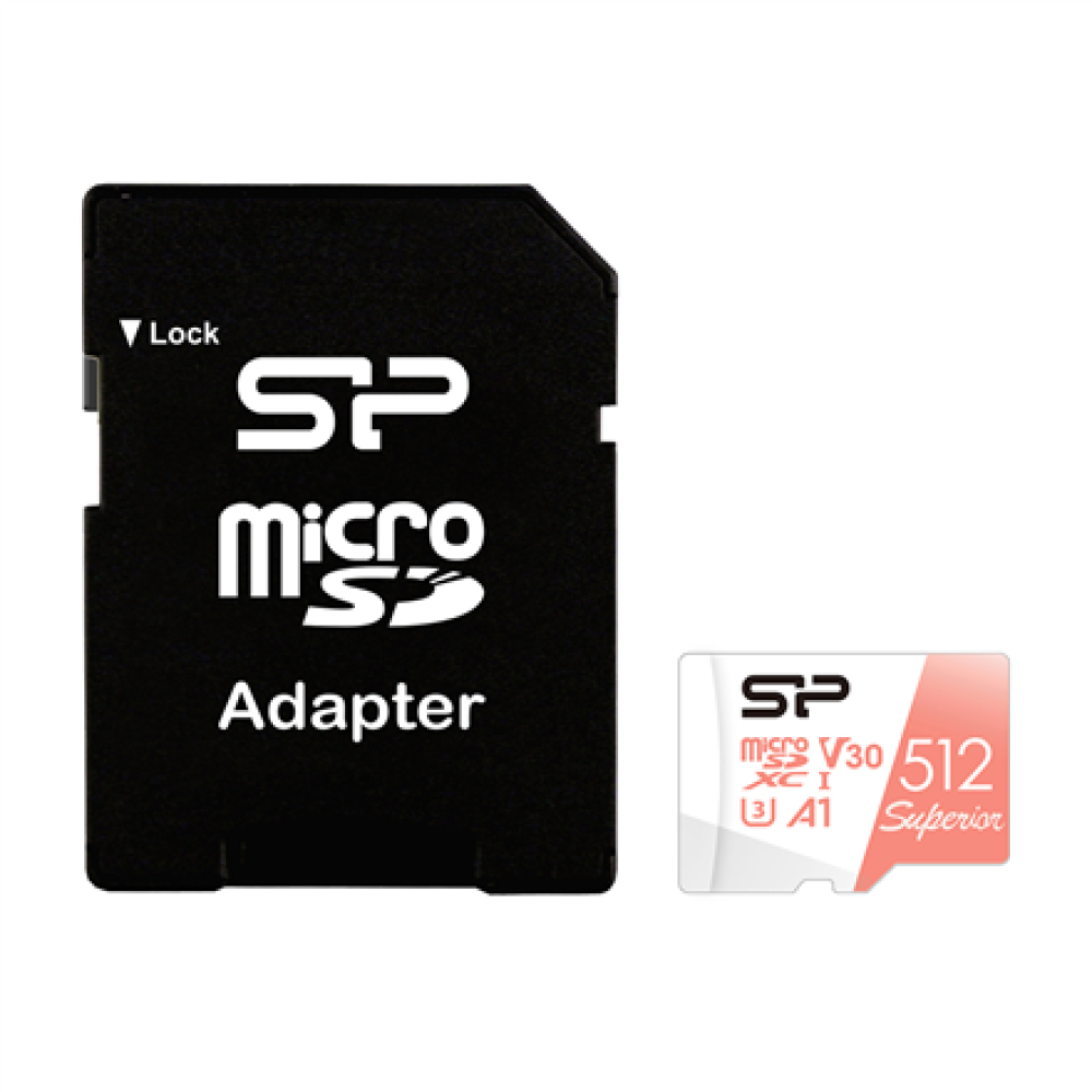 Silicon Power Superior , 512 GB , microSDXC , Flash memory class 10