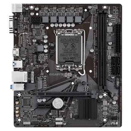 Gigabyte , H610M H V2 G1.0 , Processor family Intel , Processor socket LGA1700 , DDR5 , Supported hard disk drive interfaces M.2, SATA , Number of SATA connectors 4