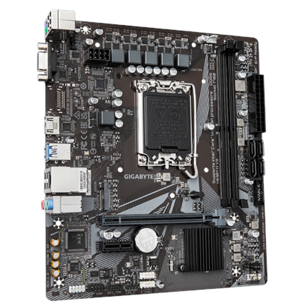 Gigabyte , H610M H V2 G1.0 , Processor family Intel , Processor socket LGA1700 , DDR5 , Supported hard disk drive interfaces M.2, SATA , Number of SATA connectors 4