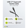 Goobay USB-C Supersoft Textile Cable with Metal Plugs, 1 m, black , Goobay