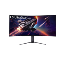 LG , UltraGear Curved OLED Gaming Monitor , 45GR95QE-B , 45 , WQHD , 21:9 , 240 Hz , 0.03 ms , 3440 x 1440 , HDMI ports quantity 2