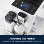 Delonghi , Coffee maker , Rivelia EXAM440.55.W , Pump pressure 19 bar , Built-in milk frother , Fully Automatic , 1450 W , Arctic White