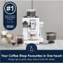 Delonghi , Coffee maker , Rivelia EXAM440.55.W , Pump pressure 19 bar , Built-in milk frother , Fully Automatic , 1450 W , Arctic White
