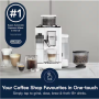 Delonghi , Coffee maker , Rivelia EXAM440.55.W , Pump pressure 19 bar , Built-in milk frother , Fully Automatic , 1450 W , Arctic White