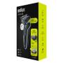 Braun , Shaver , 51-W1600s , Operating time (max) 50 min , Wet & Dry , Black/White
