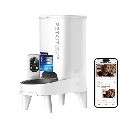 PETKIT P571 2 (D4H-2) YumShare Solo 2 Feeder with camera , Capacity 3 L , Material ABS, 304 stainless steel, Silicone , White