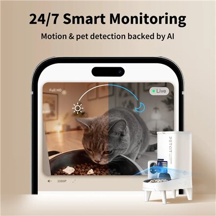 PETKIT P571 2 (D4H-2) YumShare Solo 2 Feeder with camera , Capacity 3 L , Material ABS, 304 stainless steel, Silicone , White
