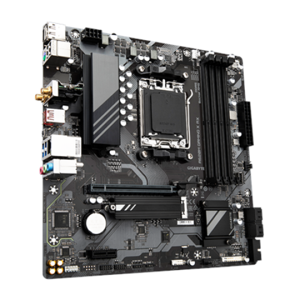 Gigabyte , A620M GAMING X AX 1.0 M/B , Processor family AMD , Processor socket AM5 , DDR5 DIMM , Memory slots 4 , Supported hard disk drive interfaces SATA, M.2 , Number of SATA connectors 4 , Chipset AMD A620 , Micro ATX
