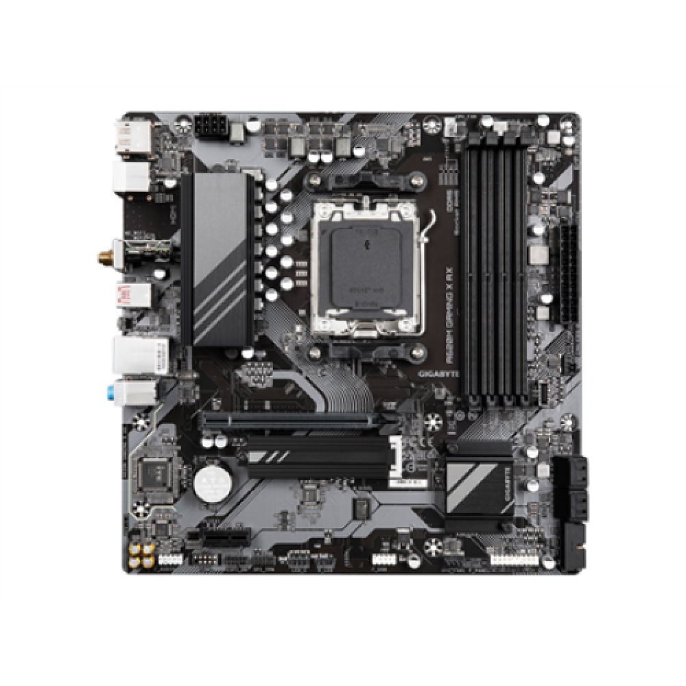Gigabyte , A620M GAMING X AX 1.0 M/B , Processor family AMD , Processor socket AM5 , DDR5 DIMM , Memory slots 4 , Supported hard disk drive interfaces SATA, M.2 , Number of SATA connectors 4 , Chipset AMD A620 , Micro ATX