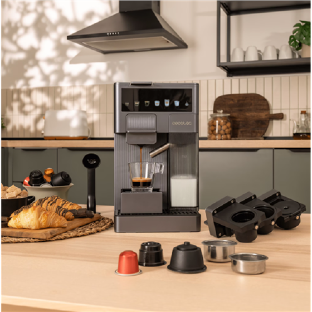 Cecotec Coffee machine , FreeStyle Latte T , Pump pressure 20 bar , Built-in milk frother , Automatic , Grey , 1350 W