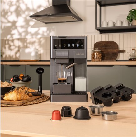 Cecotec Coffee machine , FreeStyle Latte T , Pump pressure 20 bar , Built-in milk frother , Automatic , Grey , 1350 W