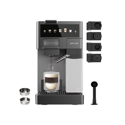 Cecotec Coffee machine , FreeStyle Latte T , Pump pressure 20 bar , Built-in milk frother , Automatic , Grey , 1350 W