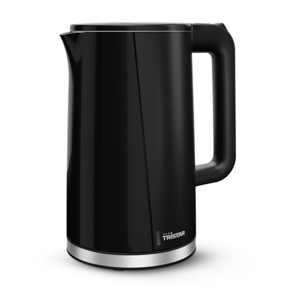 Tristar Double Walled Kettle , WK-3407 , Electric , 2200 W , 1.7 L , Plastic , 360° rotational base , Black