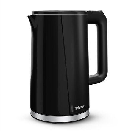 Tristar Double Walled Kettle , WK-3407 , Electric , 2200 W , 1.7 L , Plastic , 360° rotational base , Black