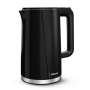 Tristar Double Walled Kettle , WK-3407 , Electric , 2200 W , 1.7 L , Plastic , 360° rotational base , Black