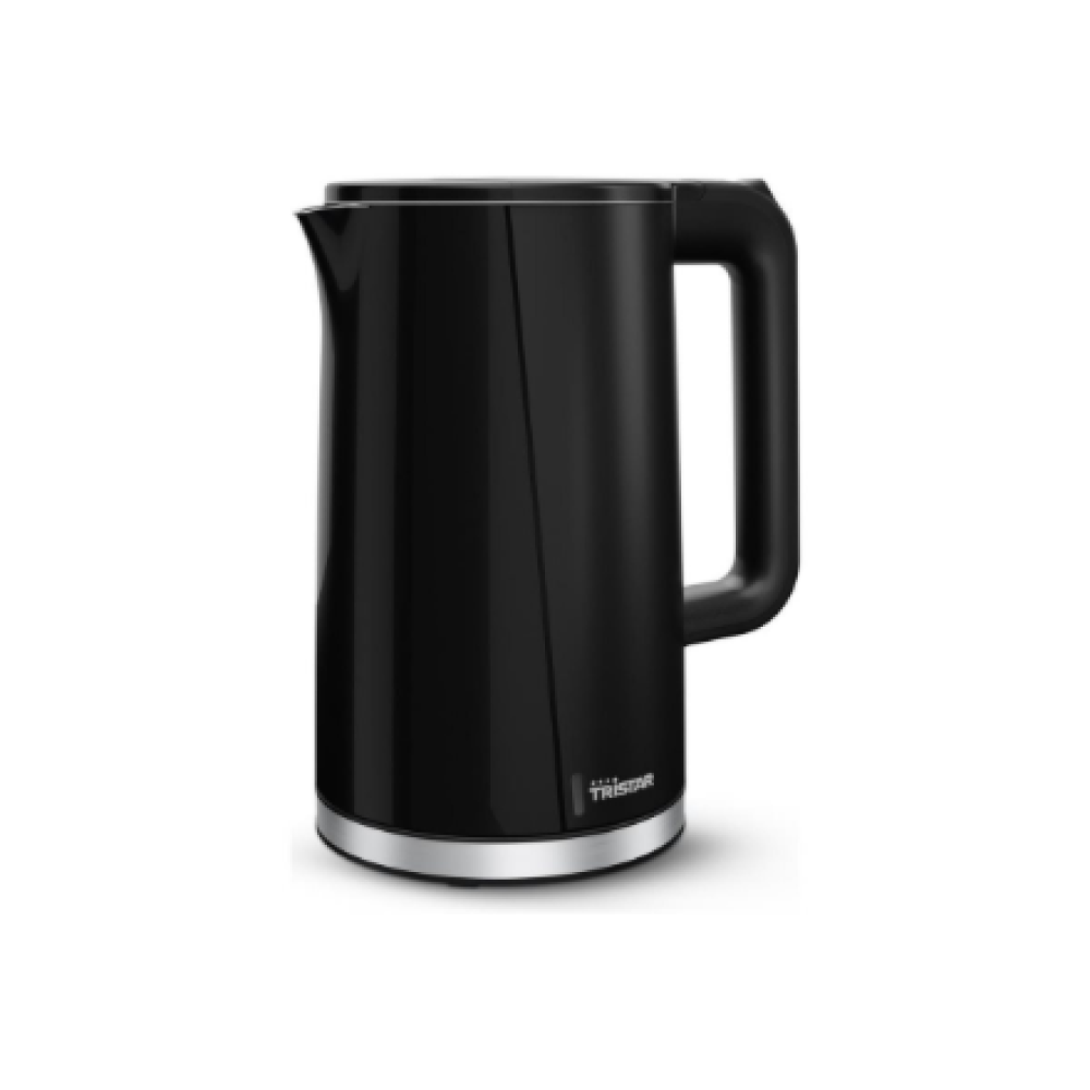 Tristar Double Walled Kettle , WK-3407 , Electric , 2200 W , 1.7 L , Plastic , 360° rotational base , Black
