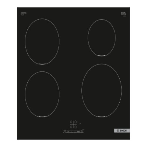 Bosch Hob , PIE611BB5E , Induction , Number of burners/cooking zones 4 , Touch , Timer , Black , Display