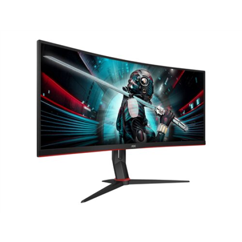 AOC , Gaming Monitor , CU34G2X , 34 , VA , QHD , 21:9 , 144 Hz , 1 ms , 3440 x 1440 pixels , 300 cd/m² , Headphone out (3.5 mm) , HDMI ports quantity 2 , Black