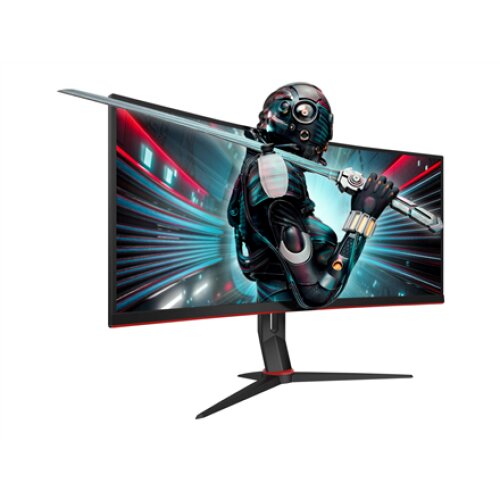 AOC , Gaming Monitor , CU34G2X , 34 , VA , QHD , 21:9 , 144 Hz , 1 ms , 3440 x 1440 pixels , 300 cd/m² , Headphone out (3.5 mm) , HDMI ports quantity 2 , Black