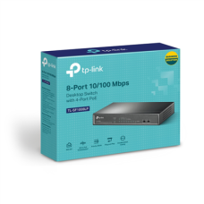 TP-LINK , Switch , TL-SF1008LP , Unmanaged , Desktop , 10/100 Mbps (RJ-45) ports quantity 8 , 1 Gbps (RJ-45) ports quantity , SFP ports quantity , PoE ports quantity 4 , PoE+ ports quantity , Power supply type External , month(s)