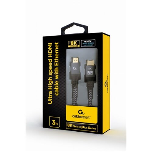 Cablexpert , Ultra High speed HDMI cable with Ethernet, 8K select plus series , CCB-HDMI8K-3M , 2 x Type-A , HDMI 2.1 downwards , 3 m