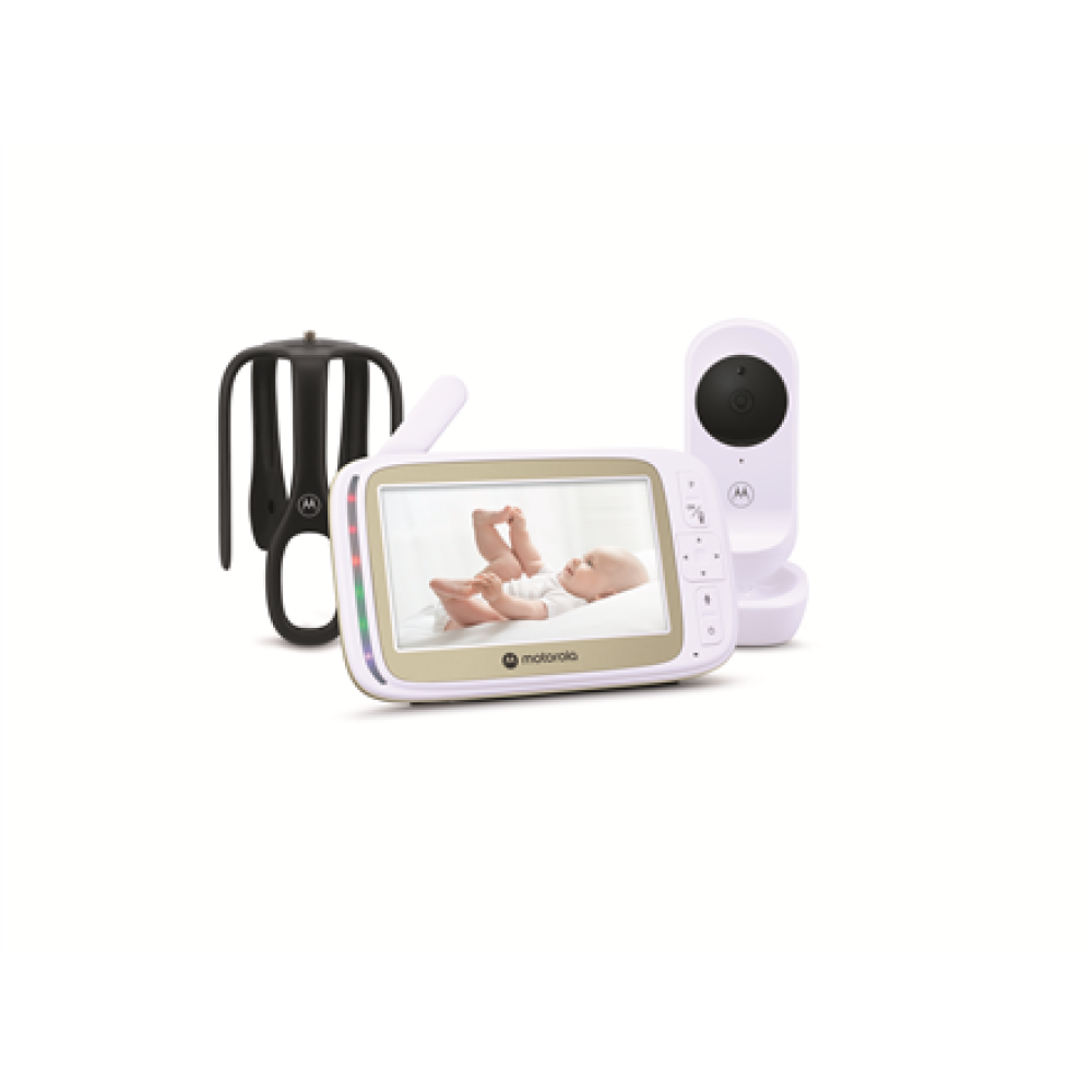 Motorola 5.0” Wi-Fi Video Baby Monitor with Stargrip Crib Mount , VM45 Connect , White