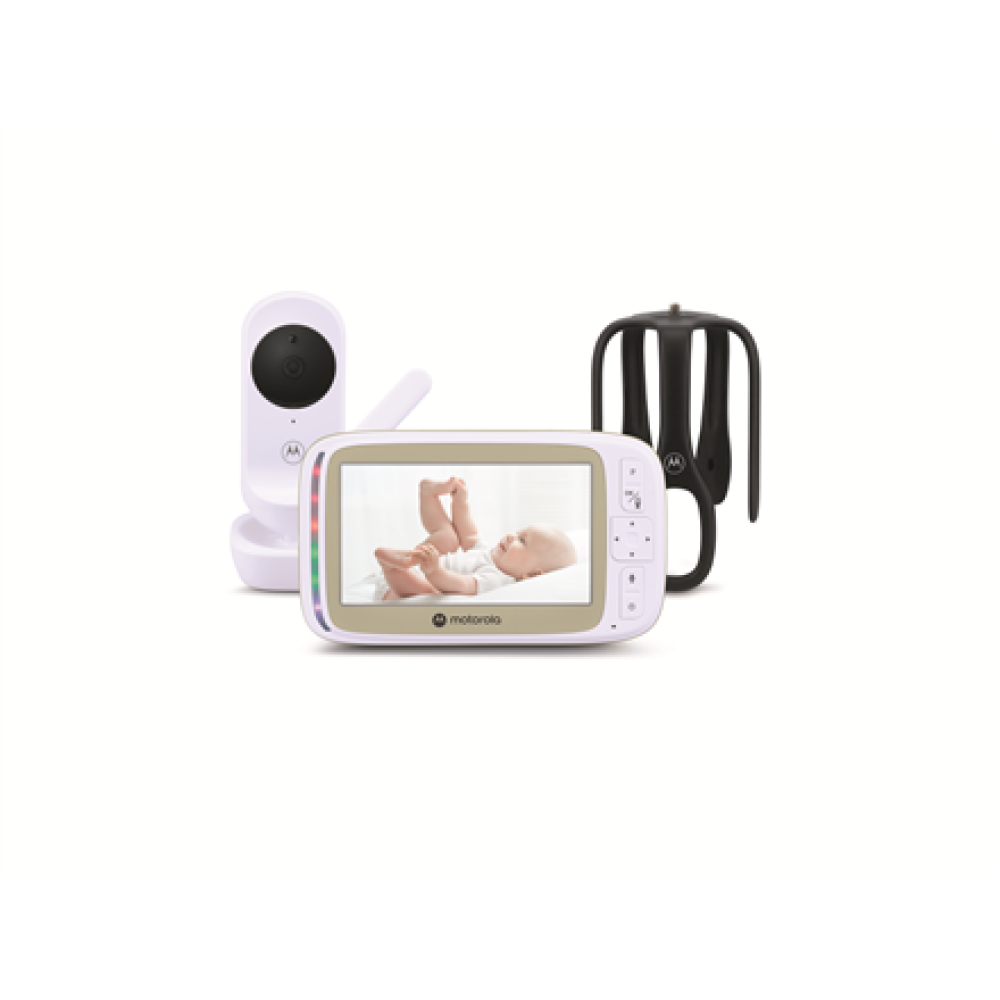 Motorola 5.0” Wi-Fi Video Baby Monitor with Stargrip Crib Mount , VM45 Connect , White