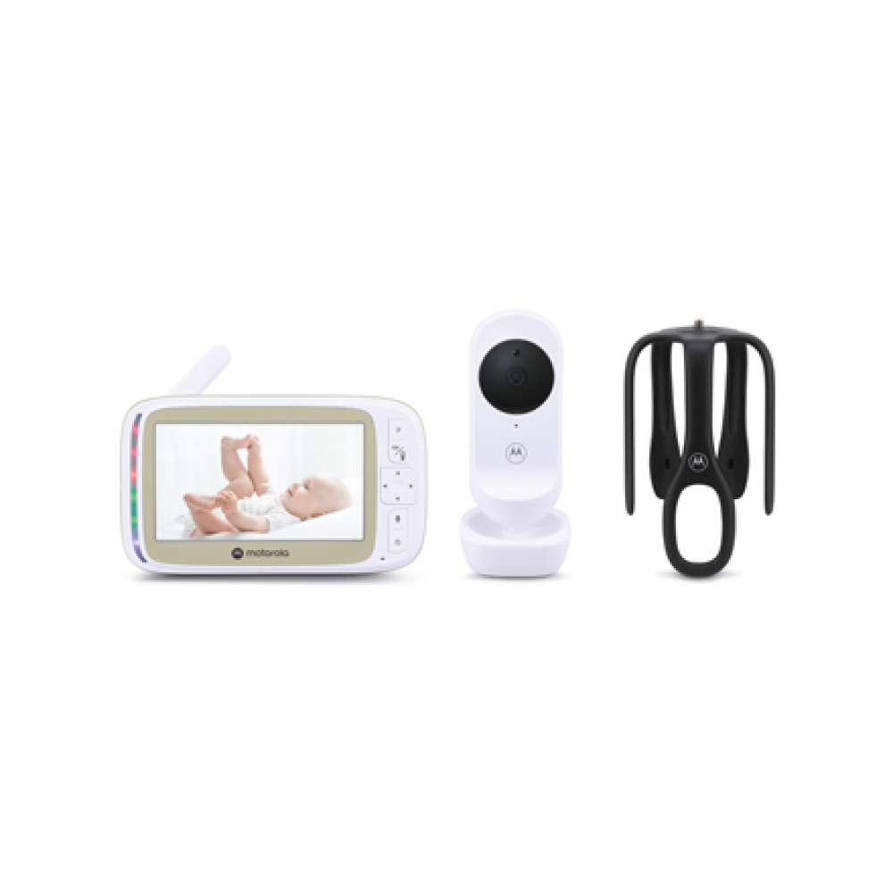 Motorola 5.0” Wi-Fi Video Baby Monitor with Stargrip Crib Mount , VM45 Connect , White