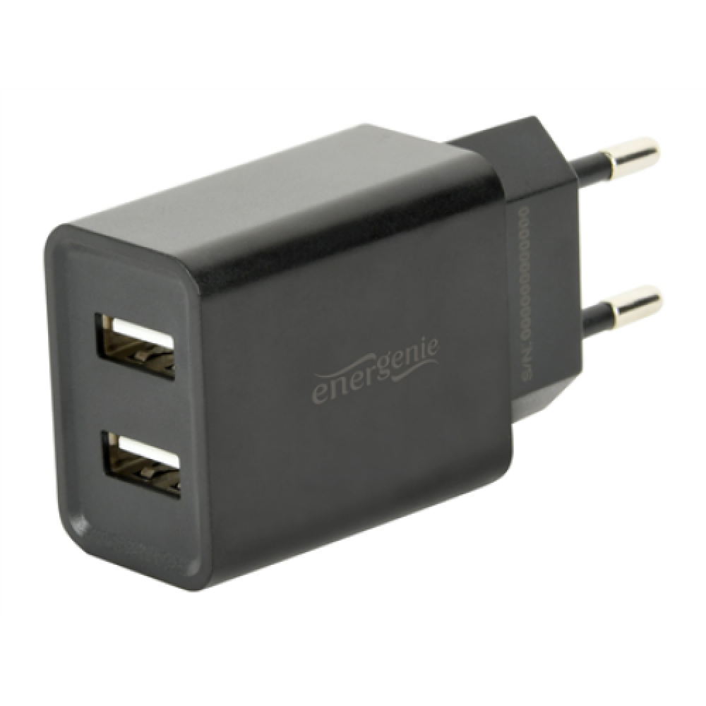 EnerGenie , 2-port universal USB charger , EG-U2C2A-03-BK