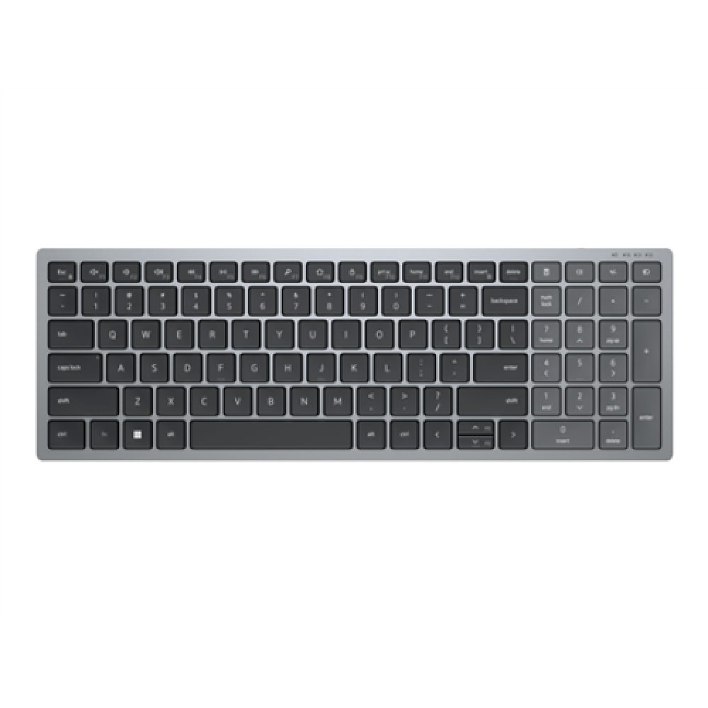 Dell , Keyboard , KB740 , Keyboard , Wireless , Russian , Titan Gray , 2.4 GHz, Bluetooth 5.0 , 506 g