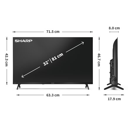Sharp , 32HF3265E , 32 , Smart TV , Google TV