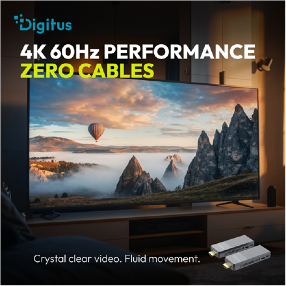 Digitus 4K Wireless HDMI Extender Set, 150 m, 4K/60Hz , DS-55359