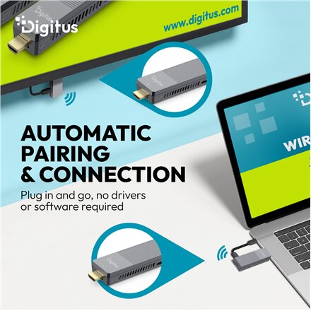 Digitus 4K Wireless HDMI Extender Set, 150 m, 4K/60Hz , DS-55359
