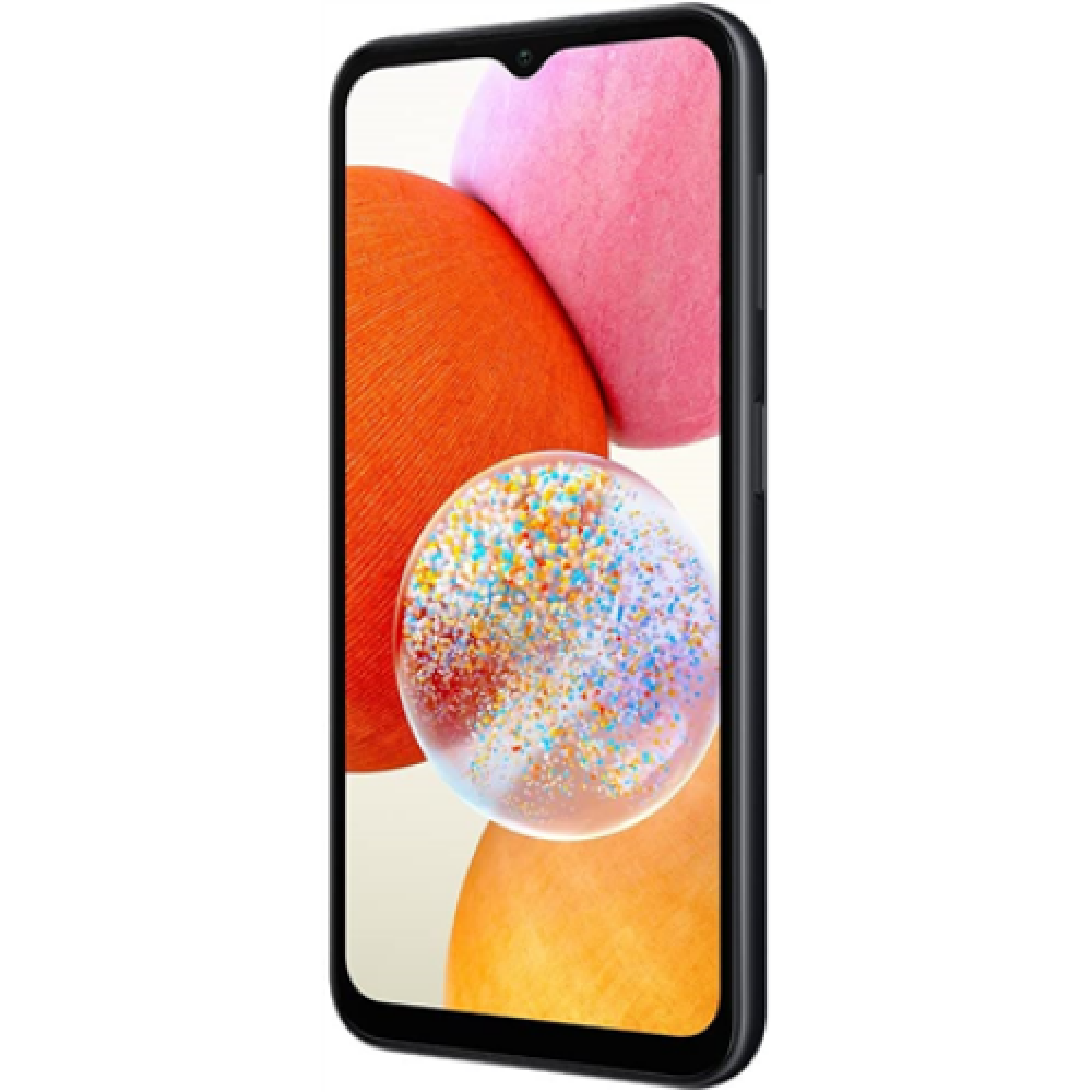 Samsung , Galaxy , A14 A145R , Black , 6.6 , PLS LCD , 1080 x 2408 pixels , Mediatek MT6769 , Helio G80 (12 nm) , Internal RAM 4 GB , 64 GB , microSDXC , Dual SIM , Nano-SIM , 3G , 4G , Main camera 50 + 5 + 2 MP , Secondary camera 13 MP , Android , 13 , 5
