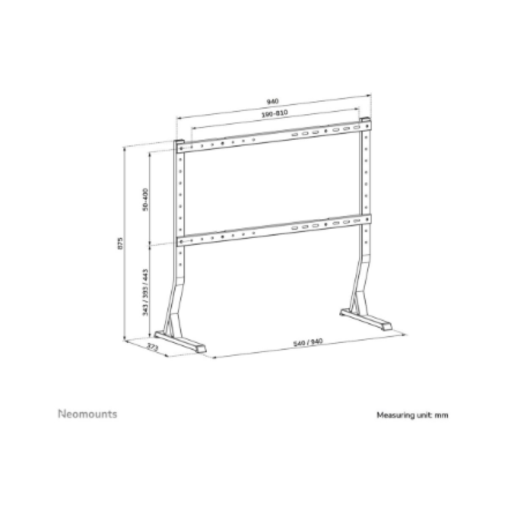Neomounts Desk Mount , DS45-430BL18 TV stand , Adjustable Height , 45-90 , Maximum weight (capacity) 60 kg , Black