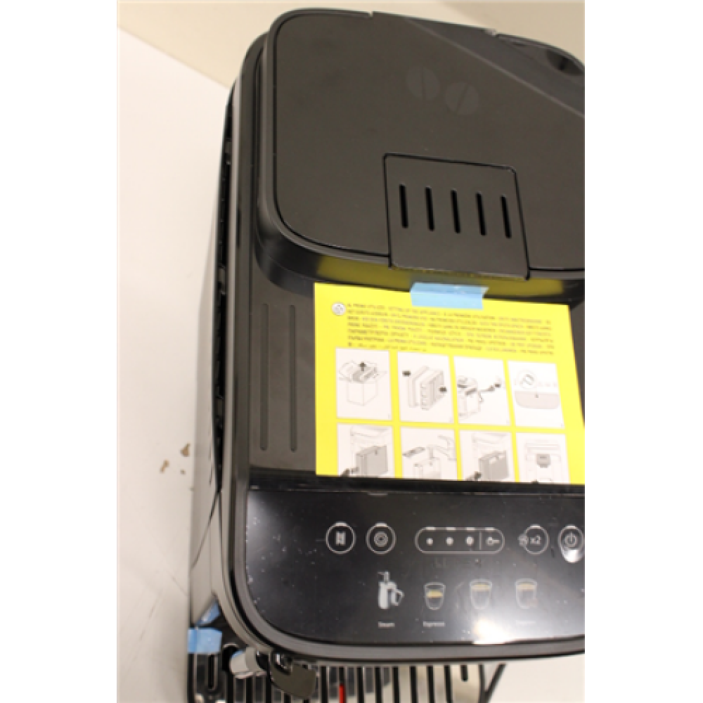 SALE OUT. DeLonghi ECAM290.22.B Magnifica Evo Coffee maker, Black Delonghi Coffee Maker ECAM290.22.B Magnifica Evo Pump pressure 15 bar Built-in milk frother 1450 W Automatic 360° rotational base No Black DEFECT OF SIDE PANEL ,DAMAGED PACKAGING