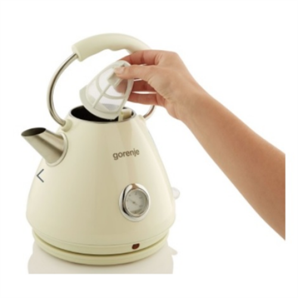 Gorenje , K17CLI , Standard , 2200 W , 1.7 L , Plastic/ metal , 360° rotational base , Cream