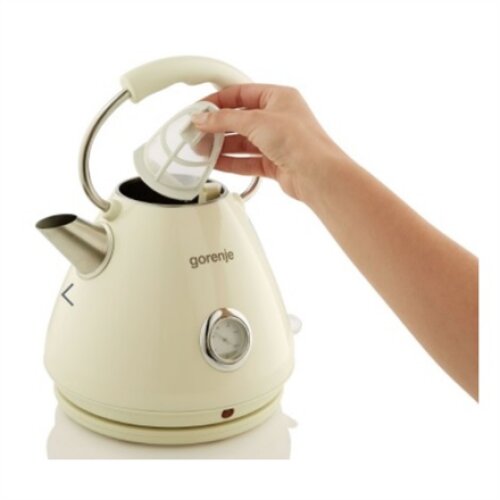 Gorenje , Kettle , K17CLI , Standard , 2200 W , 1.7 L , Plastic/Metal , 360° rotational base , Cream