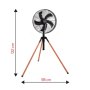 Camry , CR 7329 , Tripod Loft Fan , 100 W , Diameter 40 cm , Number of speeds 3 , Oscillation , Black