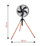 Camry , Fan , CR 7329 , Tripod Loft fan , Black , Diameter 40 cm , Number of speeds 3 , Oscillation , 100 W
