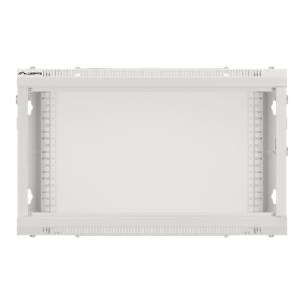 Lanberg Rack cabinet 19 wall-mount 6U/600x600 for self-assembly with metal door (flat pack), grey , Lanberg