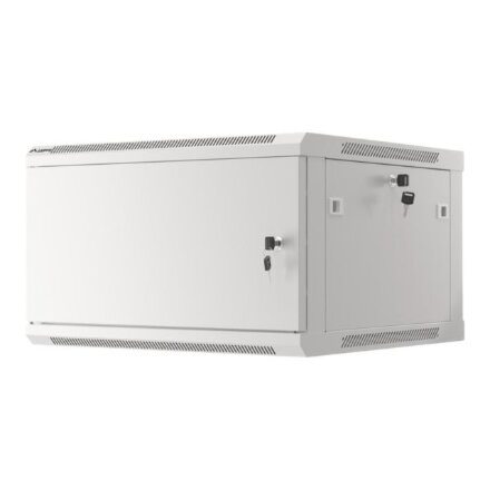 Lanberg , Rack cabinet 19 wall-mount 6U/600x600 for self-assembly with metal door (flat pack) , WF01-6606-00S , Grey