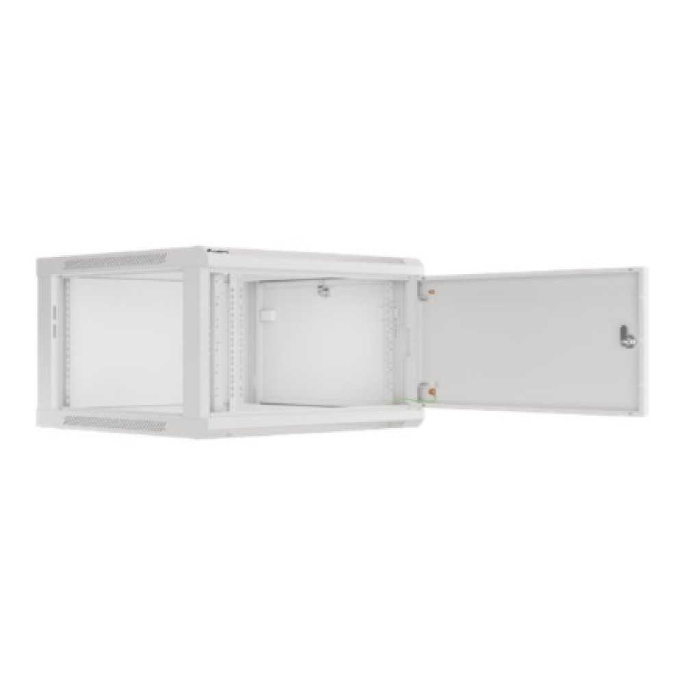 Lanberg Rack cabinet 19 wall-mount 6U/600x600 for self-assembly with metal door (flat pack), grey , Lanberg