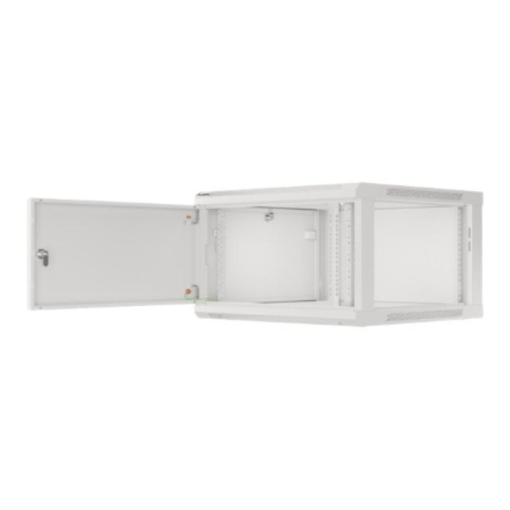 Lanberg Rack cabinet 19 wall-mount 6U/600x600 for self-assembly with metal door (flat pack), grey , Lanberg